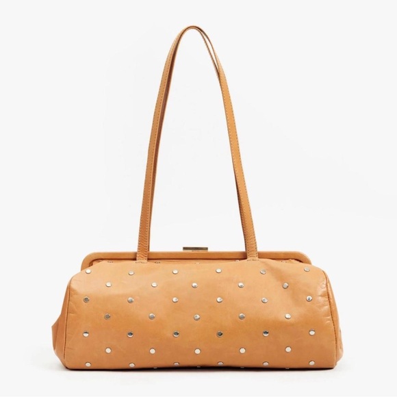 Clare V Yvette biscuit with studs Tan Studded Women's Bag NWT retail $475 - Picture 1 of 4